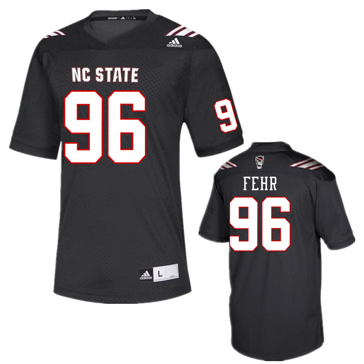Men #96 Owen Fehr NC State Wolfpack College Football Jerseys Stitched Sale-Black